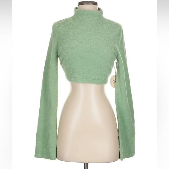 NWT SET Camila Coelho - Raquel Light Green Cropped Sweater & Mini Skirt - Small - Picture 5 of 8